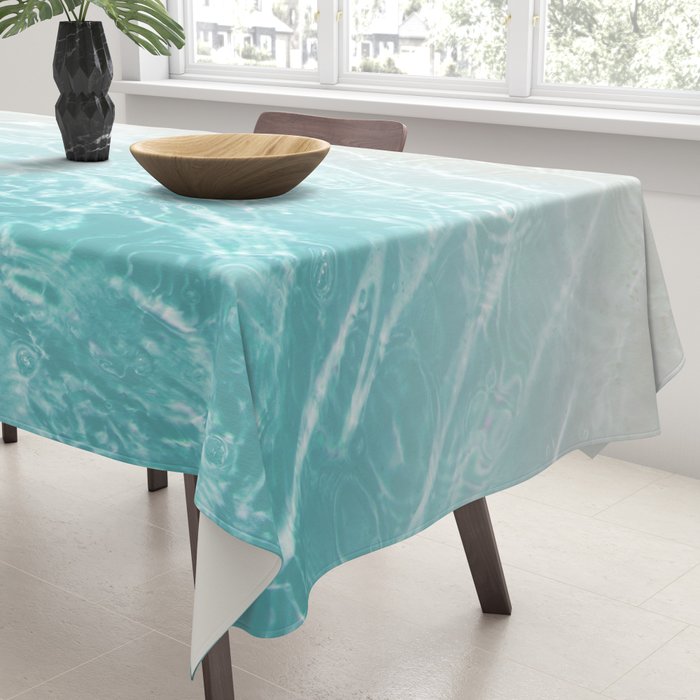 Soft Blue Gray Ocean Dream #1 #water #decor #art #society6 Tablecloth Gallery Image 3