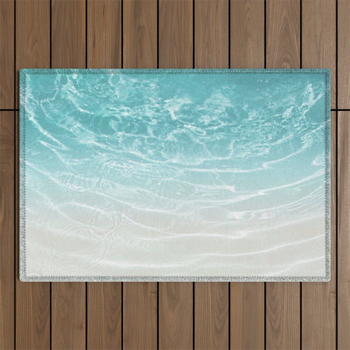 Soft Blue Gray Ocean Dream #1 #water #decor #art #society6 Outdoor Rug Gallery Image 1