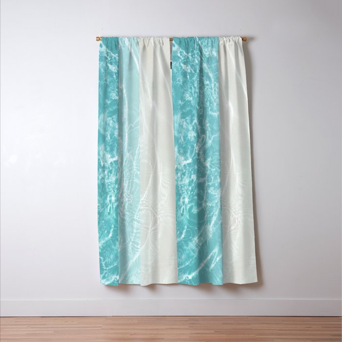 Soft Blue Gray Ocean Dream #1 #water #decor #art #society6 Window Curtain Gallery Image 3
