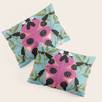 Whimsical Ladybug Garden - Folk Art with Flowers, Bees and Dragonflies Pillow Sham Gallery Image 3