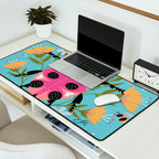 Whimsical Ladybug Garden - Folk Art with Flowers, Bees and Dragonflies Desk Mat Gallery Image 2