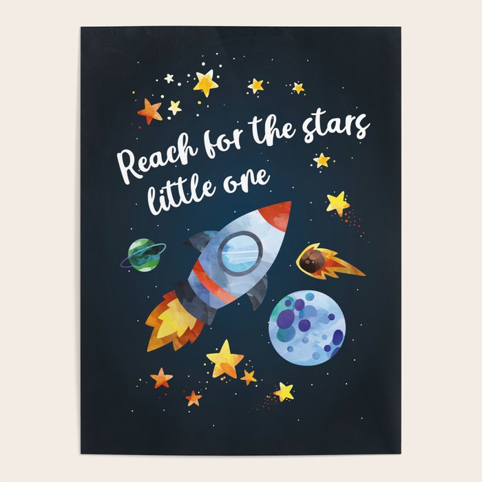 Space rocket with quote Poster Gallery Image 1