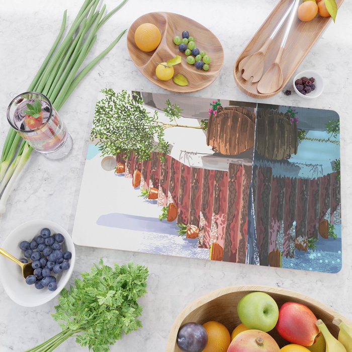 Serenity Weekend | Mindful Travel Greece Architecture | Rustic Earthy Swim Pool | Peace & Positivity Cutting Board Gallery Image 2