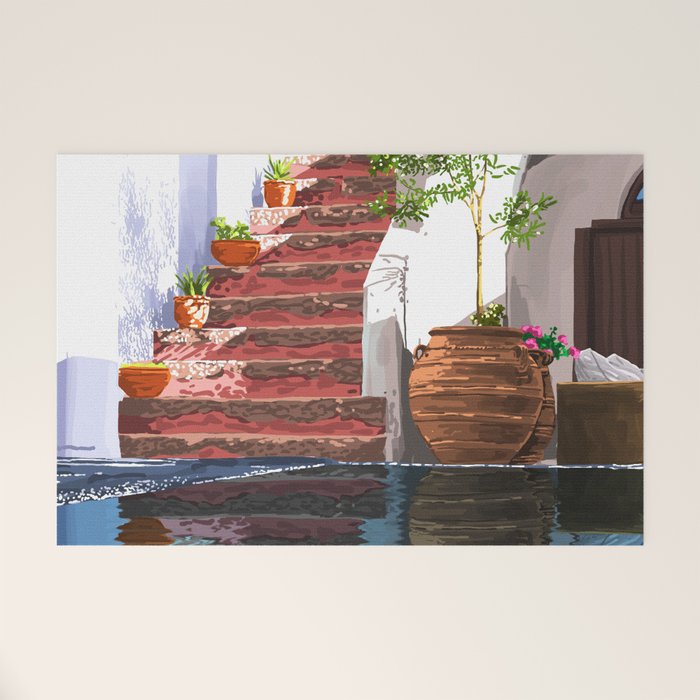 Serenity Weekend | Mindful Travel Greece Architecture | Rustic Earthy Swim Pool | Peace & Positivity Welcome Mat Gallery Image 1