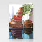 Serenity Weekend | Mindful Travel Greece Architecture | Rustic Earthy Swim Pool | Peace & Positivity Stationery Card Gallery Image 2