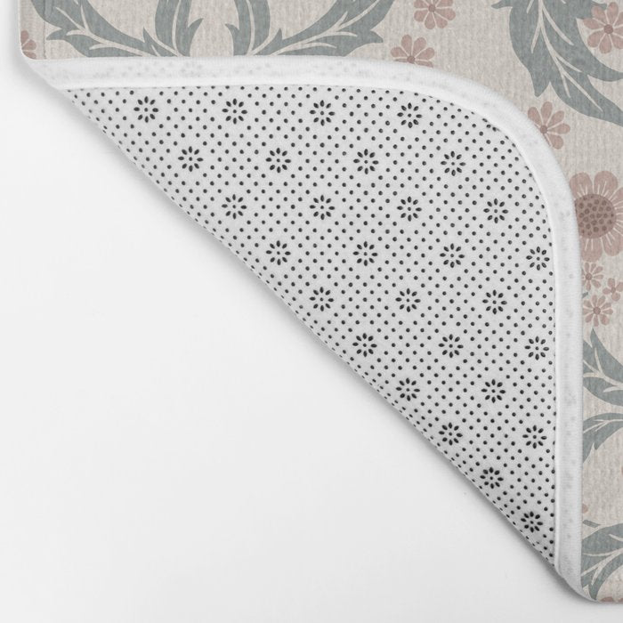 English Cottage Dusty Pink Posy Bath Mat Gallery Image 2