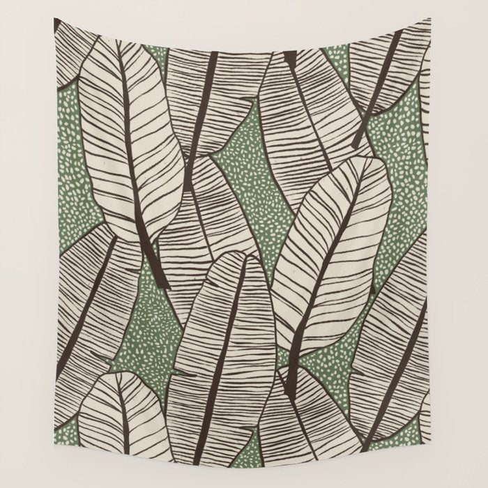 Banana Leaves Wall Tapestry Gallery Image 4