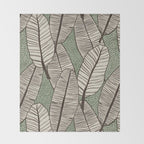 Banana Leaves Throw Blanket Gallery Image 2