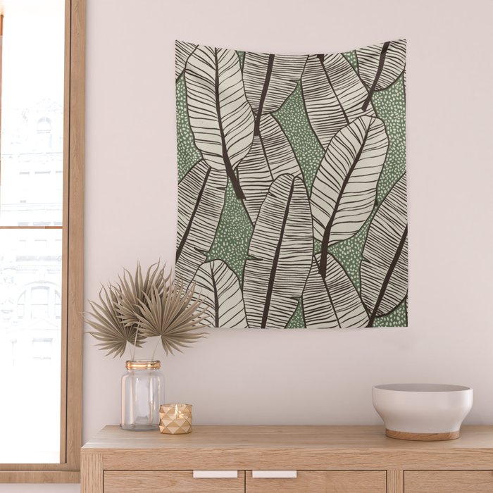 Banana Leaves Wall Tapestry Gallery Image 2