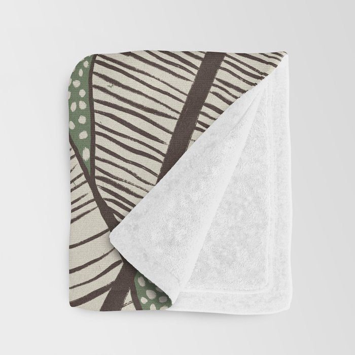Banana Leaves Throw Blanket Gallery Image 3