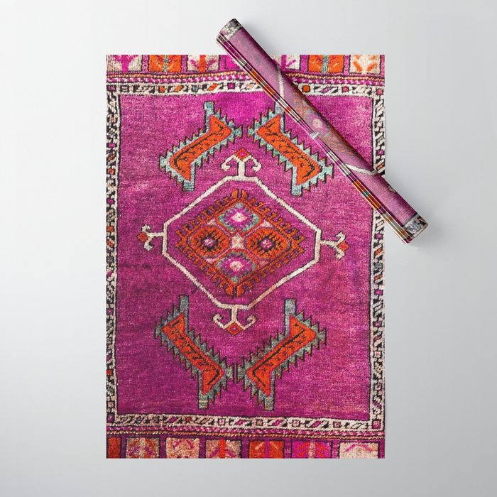 vintage Moroccan carpet Wrapping Paper Gallery Image 1