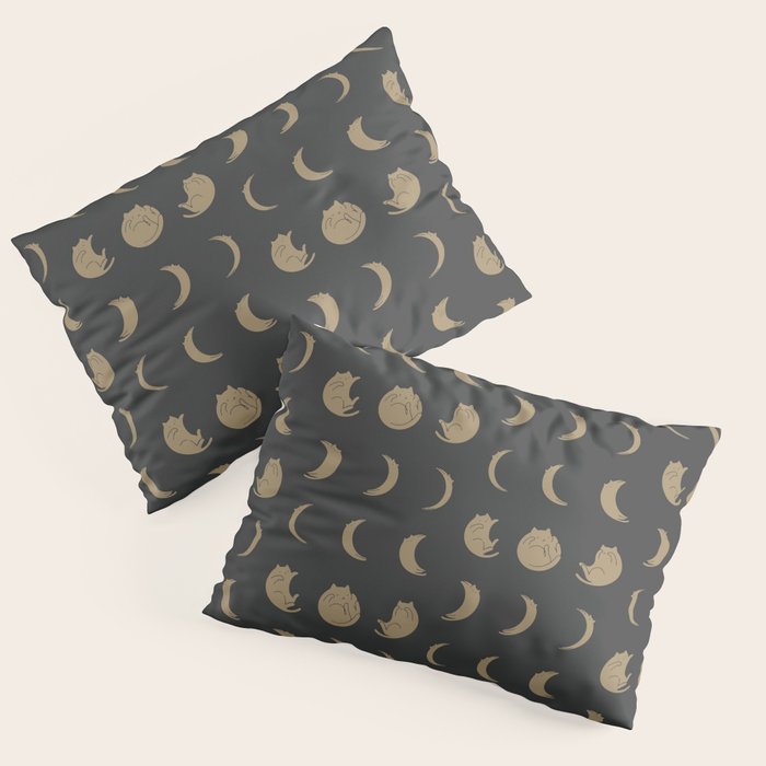Cat Landscape 136: Cat Moon Pillow Sham Gallery Image 3