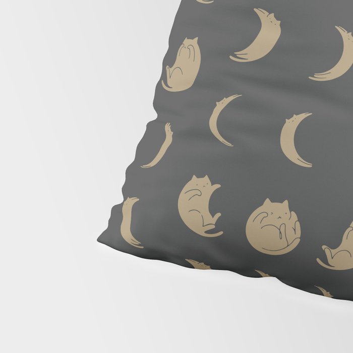 Cat Landscape 136: Cat Moon Pillow Sham Gallery Image 4