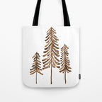 Pine Trees - Sepia Palette Tote Bag Gallery Image 1