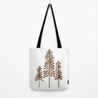 Pine Trees - Sepia Palette Tote Bag Gallery Image 2