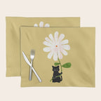 Cat with flower Placemat Gallery Image 1