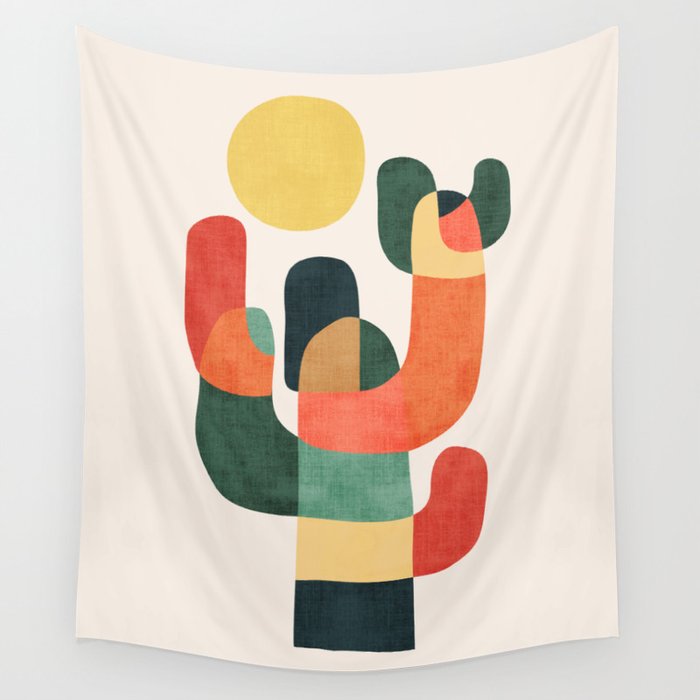 Cactus in the desert Wall Tapestry Gallery Image 4