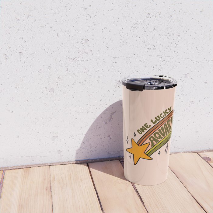 One Lucky Aquarius Travel Mug Gallery Image 4