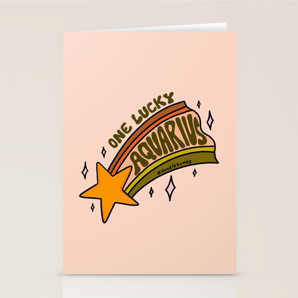 One Lucky Aquarius Stationery Card Gallery Image 1