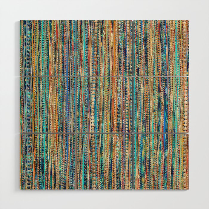 Stripes and Beads Wood Wall Art Gallery Image 1