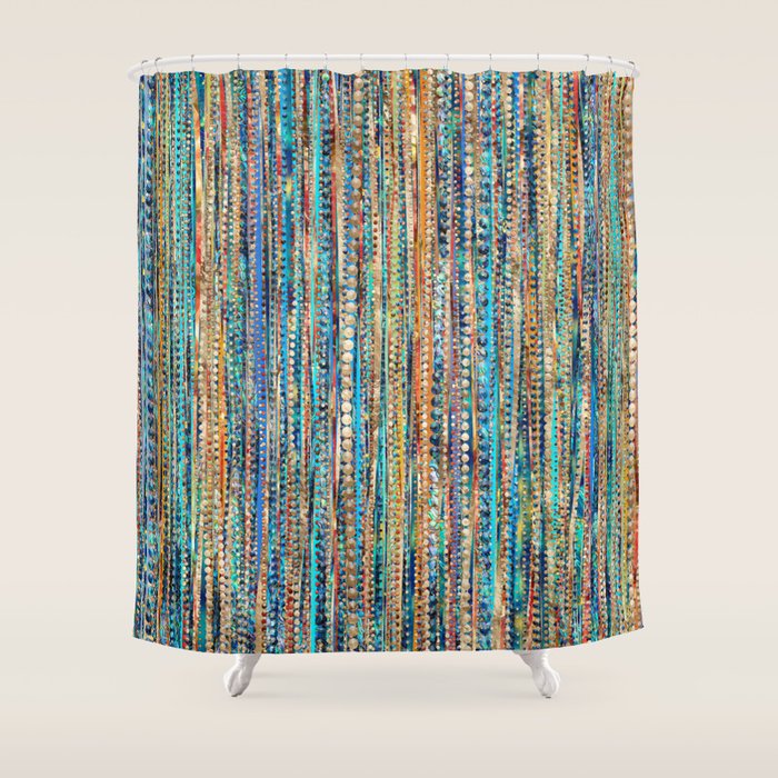 Stripes and Beads Shower Curtain Gallery Image 1
