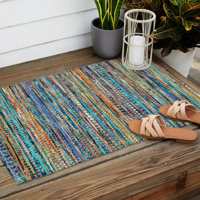 Stripes and Beads Outdoor Rug Gallery Image 2