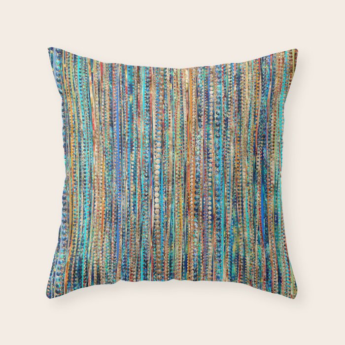 Stripes and Beads Throw Pillow Gallery Image 6