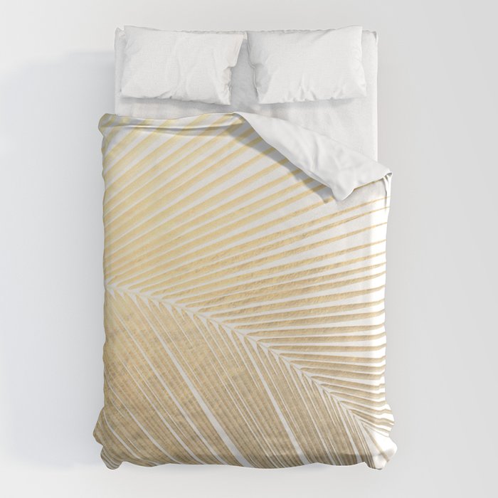 Palm leaf - gold Duvet Cover Gallery Image 6