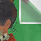 Woman with Flowers Painting Wall Tapestry Gallery Image 3
