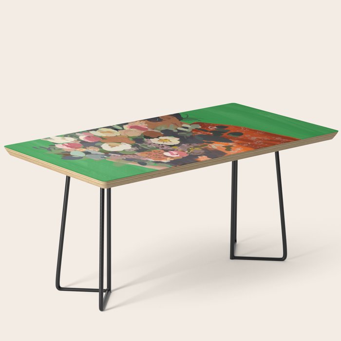 Woman with Flowers Painting Coffee Table Gallery Image 1