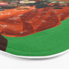 Woman with Flowers Painting Bath Mat Gallery Image 3