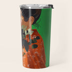 Woman with Flowers Painting Travel Mug Gallery Image 2