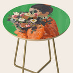 Woman with Flowers Painting Side Table Gallery Image 2