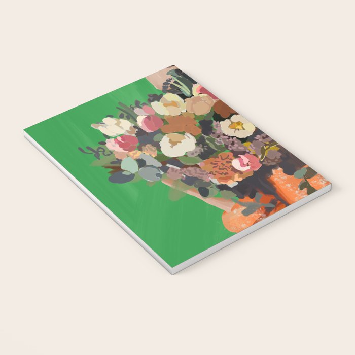 Woman with Flowers Painting Notebook Gallery Image 3