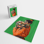 Woman with Flowers Painting Jigsaw Puzzle Gallery Image 2