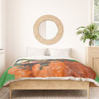 Woman with Flowers Painting Duvet Cover Gallery Image 3