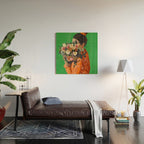Woman with Flowers Painting Wood Wall Art Gallery Image 2