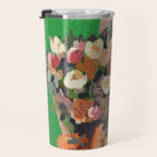 Woman with Flowers Painting Travel Mug Gallery Image 3