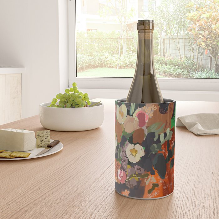 Woman with Flowers Painting Wine Chiller Gallery Image 4
