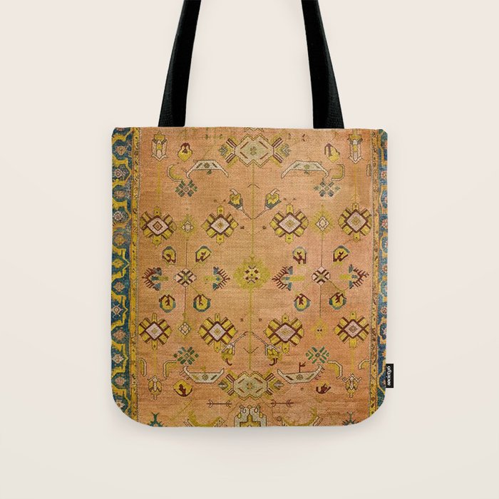 Persian Heritage Rug Design in Warm Earth Tones Tote Bag Gallery Image 1