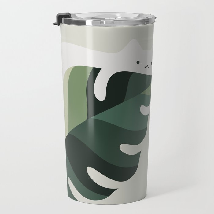 Cat and Plant 12C Travel Mug Gallery Image 3