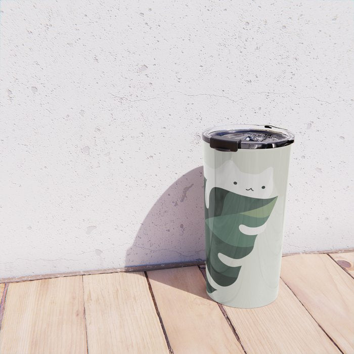 Cat and Plant 12C Travel Mug Gallery Image 4