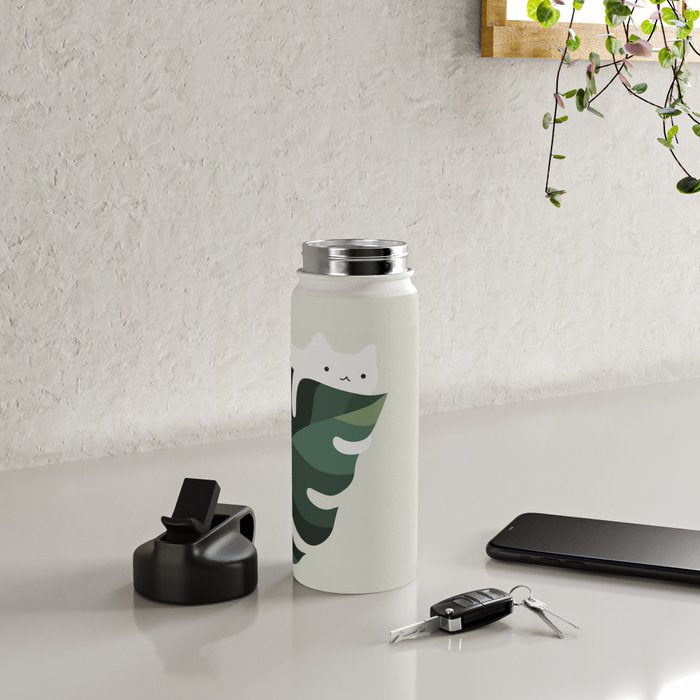 Cat and Plant 12C Water Bottle Gallery Image 4