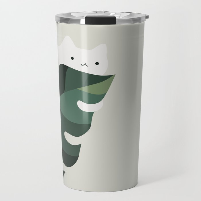 Cat and Plant 12C Travel Mug Gallery Image 1