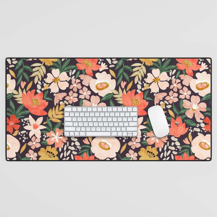 Modern meadow blooming Desk Mat Gallery Image 1