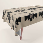 Southwestern Arrow Pattern 232 Black and Beige Tablecloth Gallery Image 1
