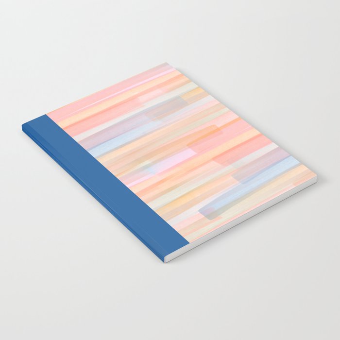 Abstract Watercolor Waves in Peach Sunrise Notebook Gallery Image 2