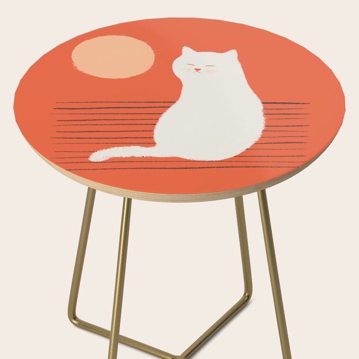 Abstraction minimal cat 31 relax day Side Table Gallery Image 2