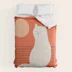 Abstraction minimal cat 31 relax day Comforter Gallery Image 6