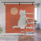Abstraction minimal cat 31 relax day Wall Mural Gallery Image 1